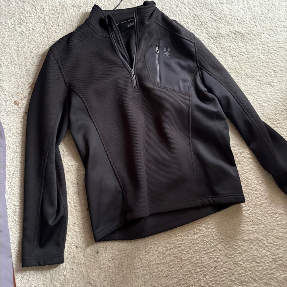 Spyder Charcoal Quarter-Zip Fleece